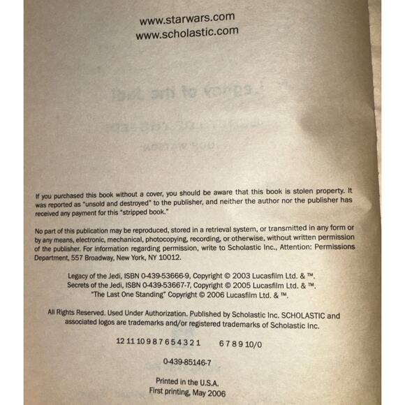 Star Wars Legacy of the Jedi Secrets of the Jedi 2-in-1 Paperback 2006 LucasBook - Picture 7 of 8